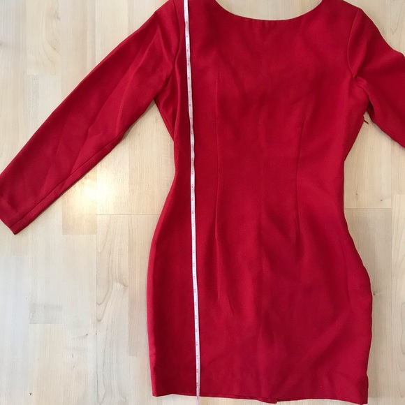Oakbrook Vintage Red Sheath Dress with Bow - Picture 5 of 11